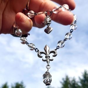 STERLING Lavalier Rock Crystal Bracelet